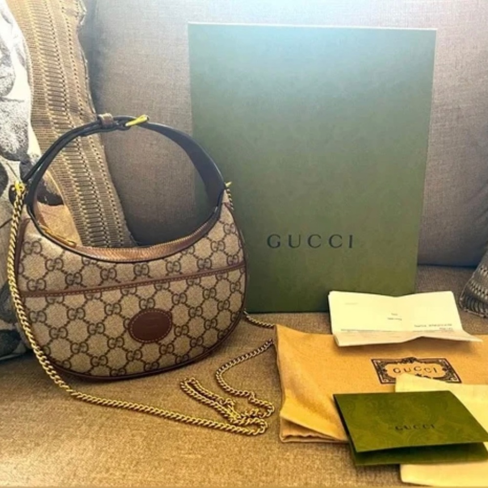 Gucci half moon shoulder ophidia bag